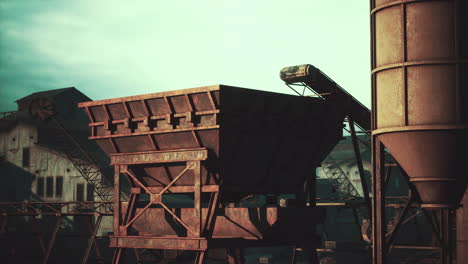 panorama of old black coal mine