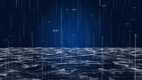 technology futuristic digital wave blue digital cyberspace particles data network connections