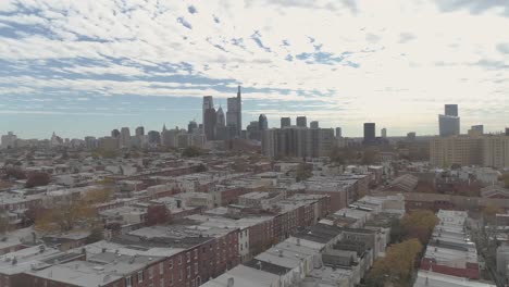 philadelphia luchtfoto drone van skyline