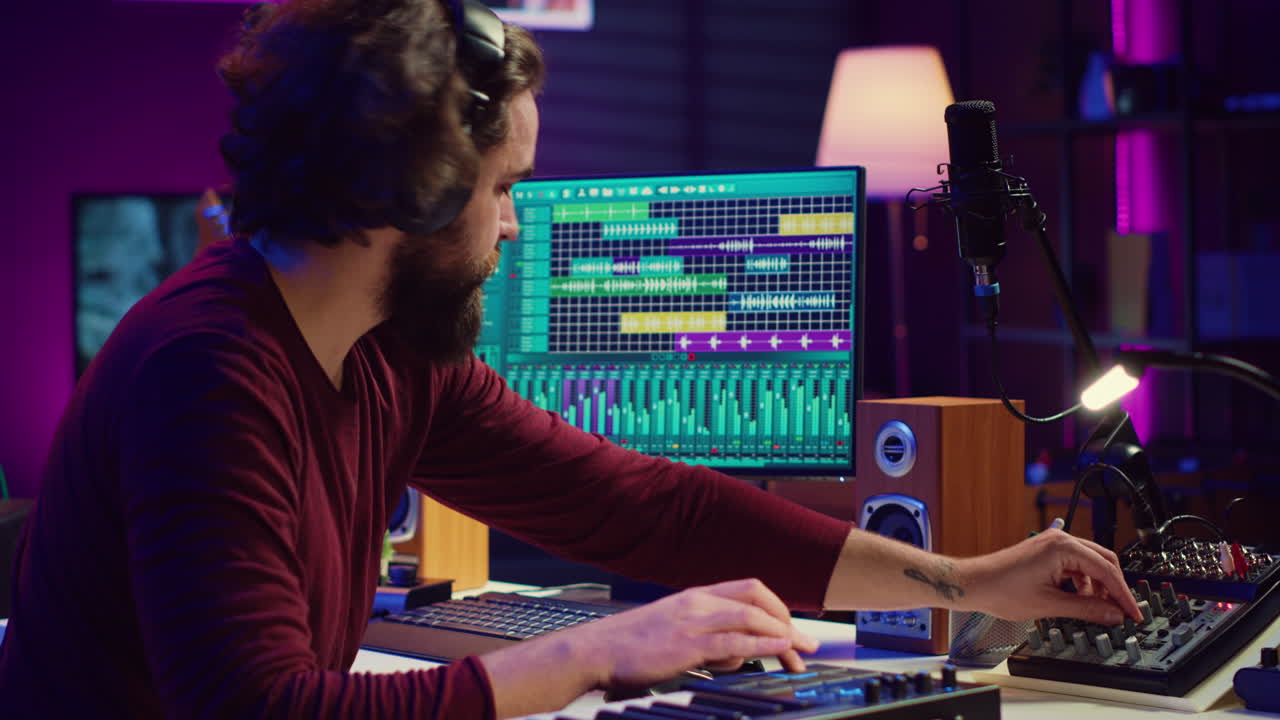 ingeniero de sonido opera equipos de grabación y supervisa las actuaciones de audio