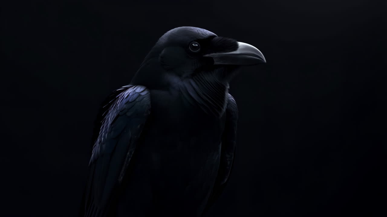 Portrait of a raven