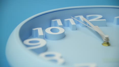 detail of blue wall clock