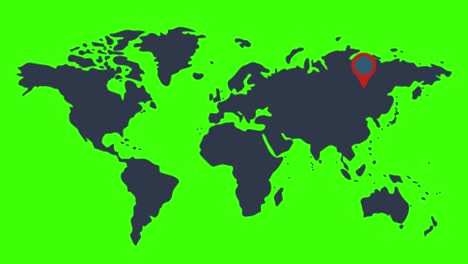 animación de un icono de ventas en todo el mundo en una pantalla verde