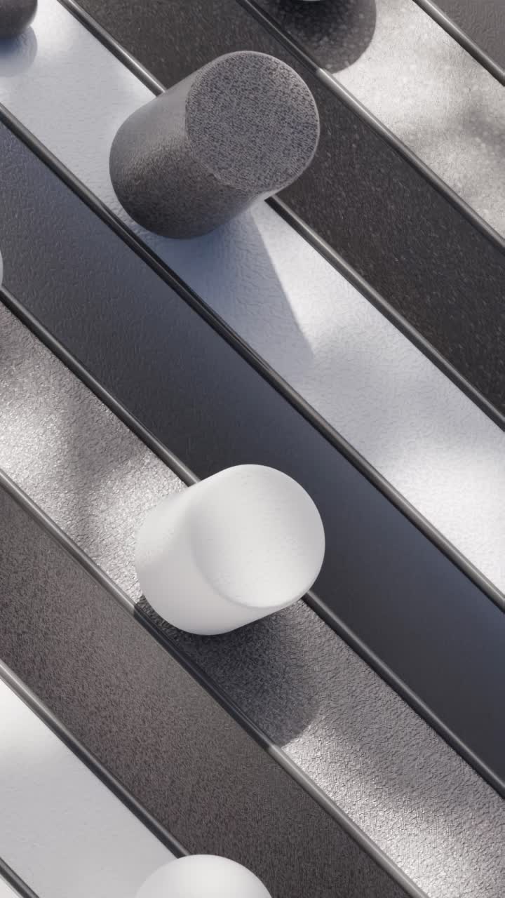 Abstract Geometric Composition with Stripes and Balls