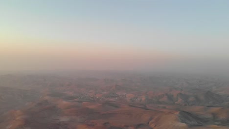 Aerial-footage-of-the-south-Israeli-desert-with-a-view-at-the-dead-sea