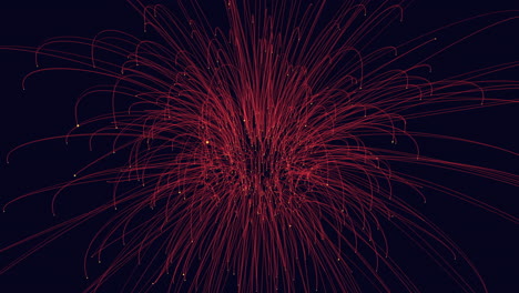 explosiva noche deslumbrantes fuegos artificiales rojos y amarillos iluminan el cielo oscuro