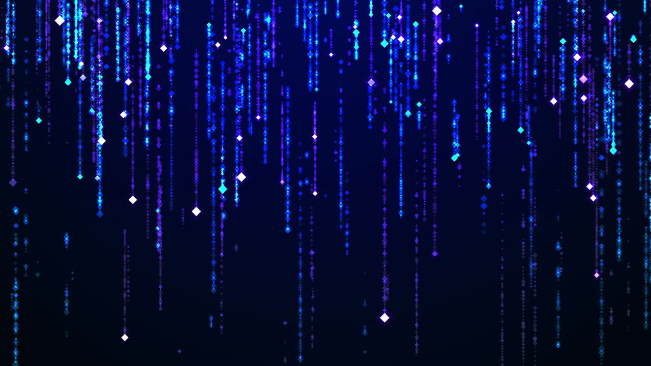 추상적인 파란색 입자와 트레일 애니메이션 배경 - 4k 비디오