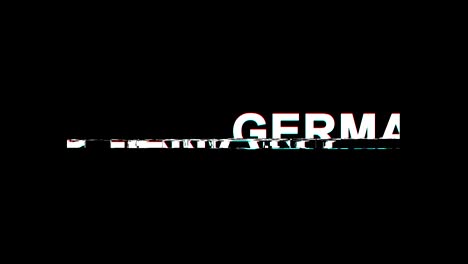 germany glitch effect text digital tv distortion 4k loop animation