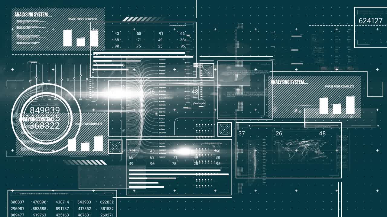 Animation of statistics and financial data processing