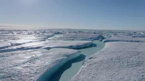 Vast expanse of ice floes and open water in the Arctic or Antarctic