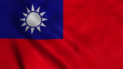 republic of china flag waving in the wind. national flag republic of china