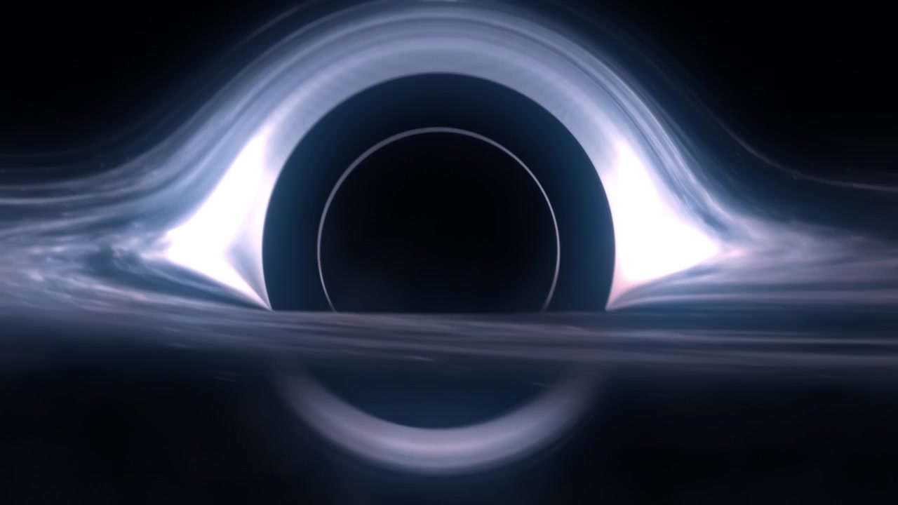 Filmisk visualisering af et supermassivt sort hul i det dybe rum