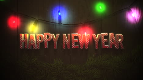 Happy-New-Year-text-and-colorful-garland