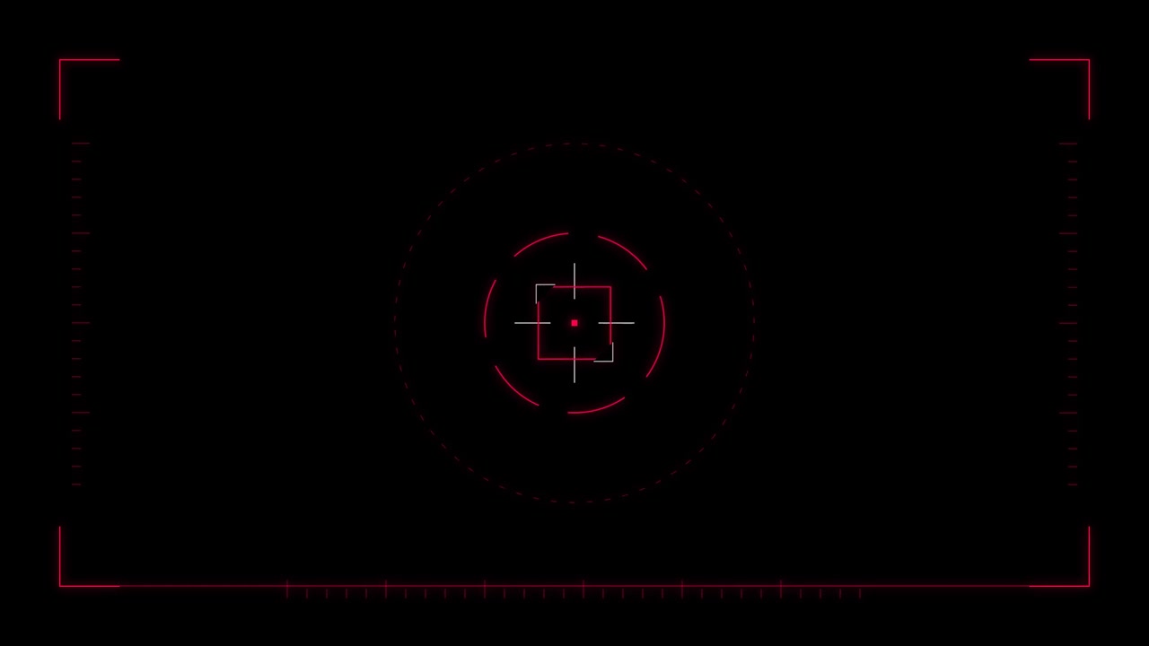 Digital Camera Viewfinder Overlay with Red Reticle