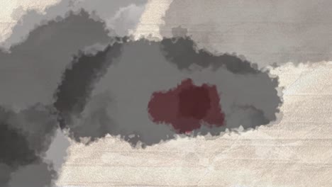 Grey-and-red-watercolor-spreading-on-paper