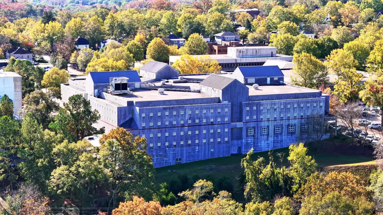 사우스 캐롤라이나 주 그린빌에 있는 그린빌 구금소의 공중 사진.