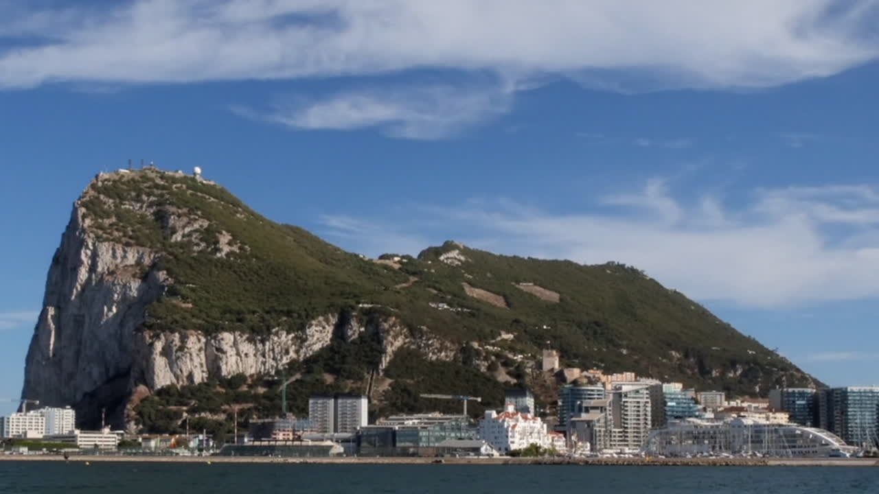 Timelapse of Gibraltar as seen from La Linea de la Concepcion in Spain