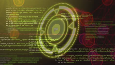 animación del escaneo de alcance y red de conexiones a través del procesamiento de datos