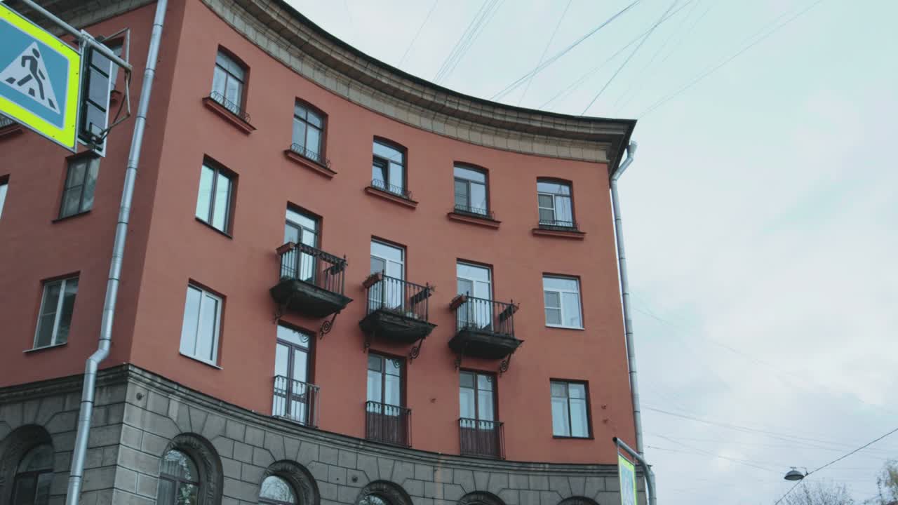 semi-circular shape building unusual architecture geometric art sky cloud