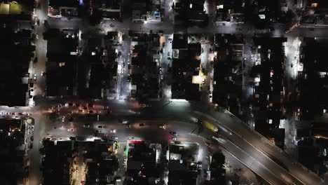 evening drone footage showing ecatepec streets, mexico