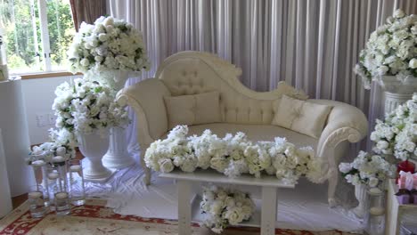 shot of elegant sofa for wedding reception