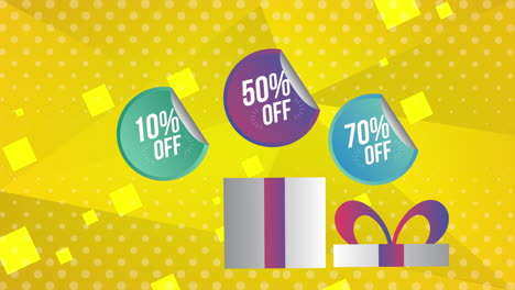 etiqueta comercial de venta con regalo