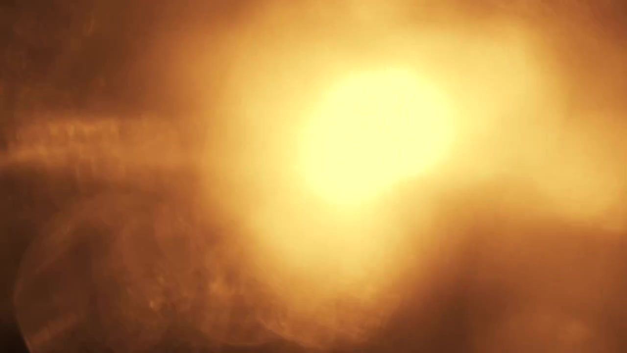 Abstract Golden Light Leaks and Lens Flare Overlay
