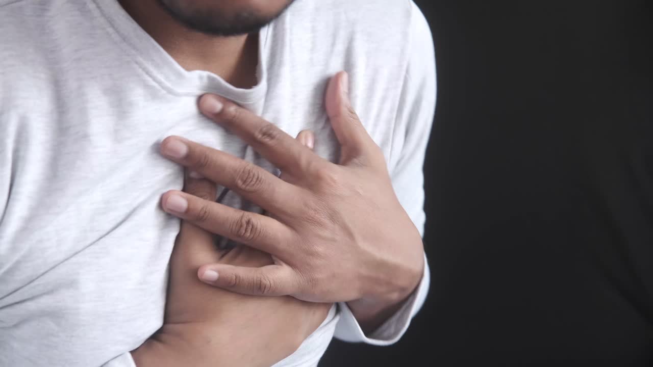 Man experiencing chest pain