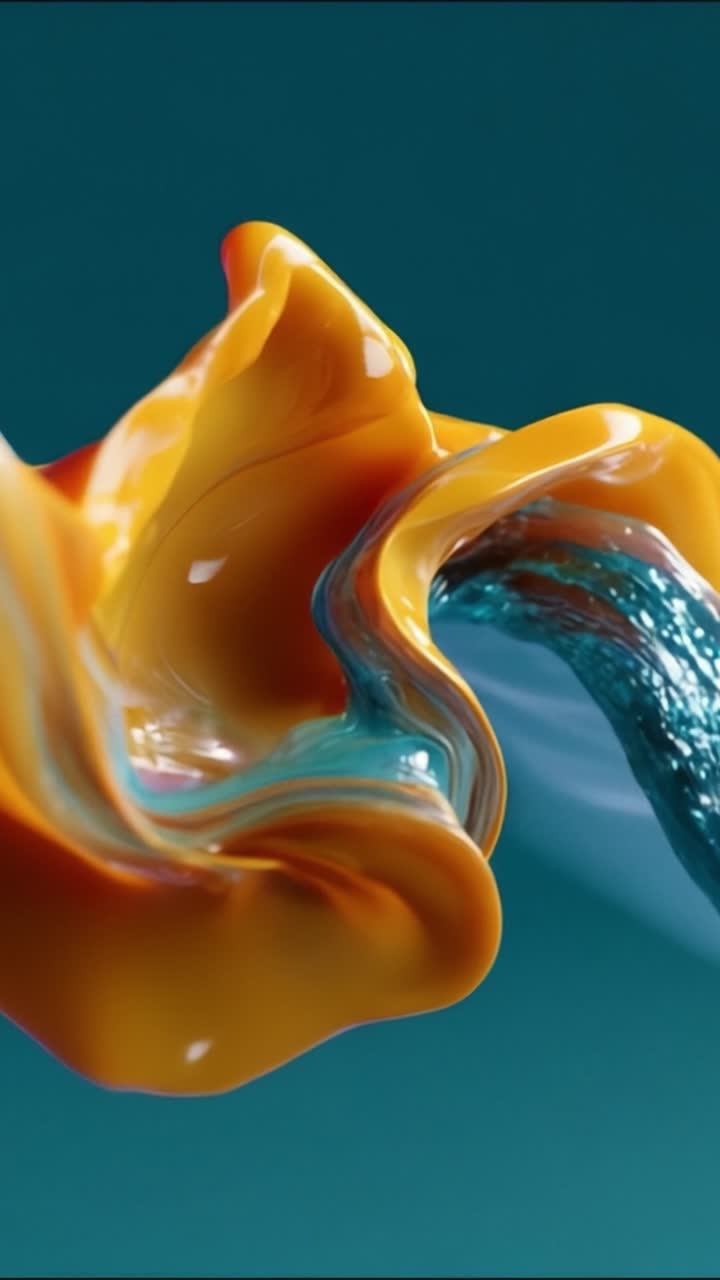 Dinamiche dei fluidi affascinanti: Colori vivaci e movimenti fluidi creano uno spettacolo ipnotizzante di movimento e texture in formazioni liquide artistiche.