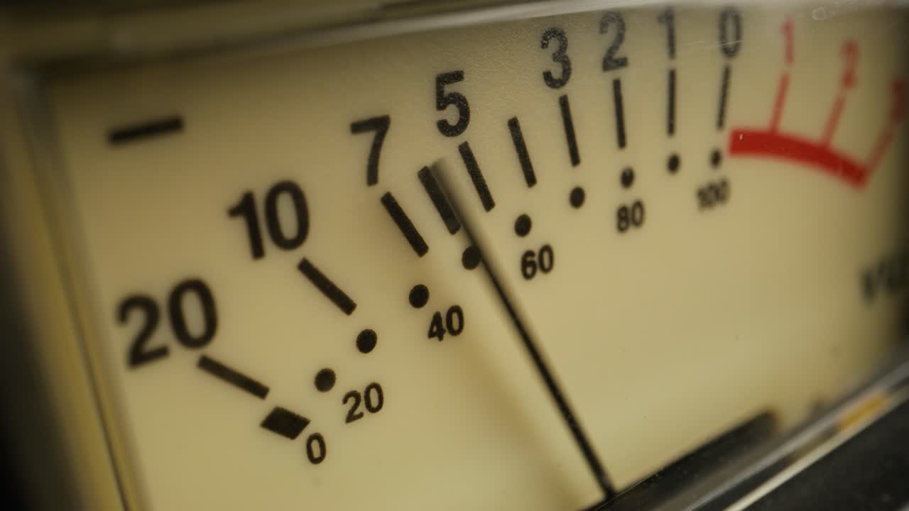 아날로그 미터의 클로즈업