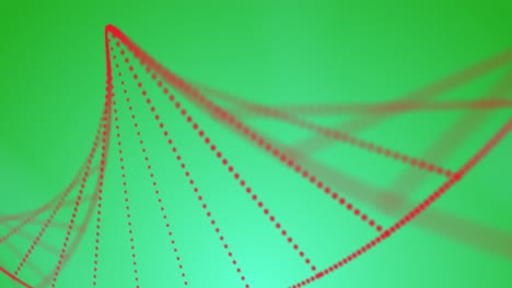 3D-DNA-Struktur,-Die-Sich-Vor-Grünem-Hintergrund-Bildet
