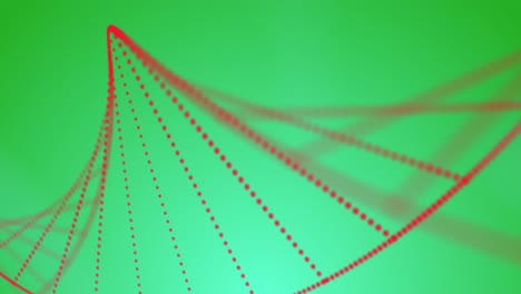 3d dna structure forming against green background