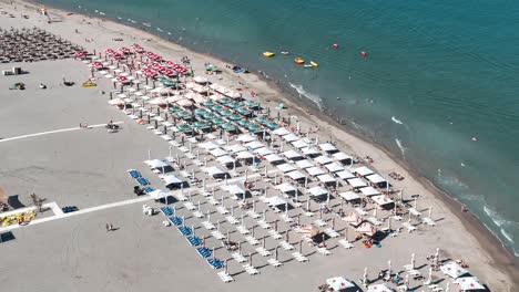 aerial footage of mamaia beach, constanta, romania