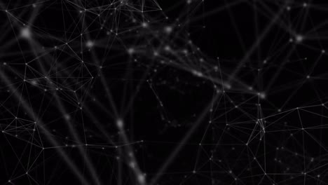 Animation-of-network-of-connections-with-glowing-spots-on-black-background