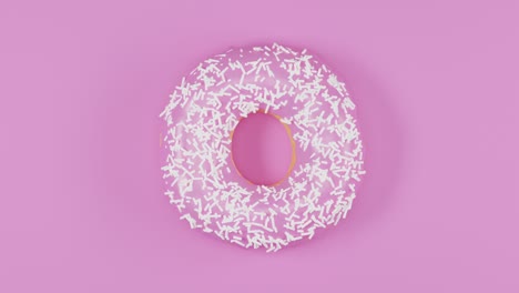 vista de arriba deliciosa rosquilla girando