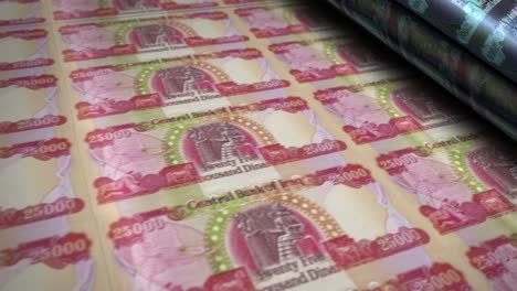 iraq dinar money banknotes printing seamless loop