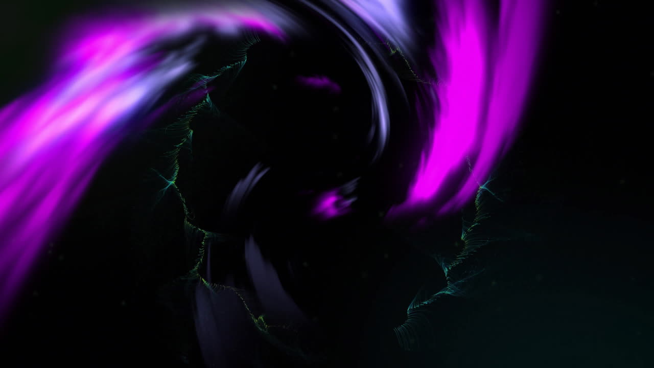 animación de senderos de luz brillante que se mueven sobre un fondo negro