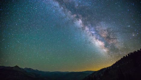 el lapso de tiempo - la vía láctea sobre la cordillera - 4k