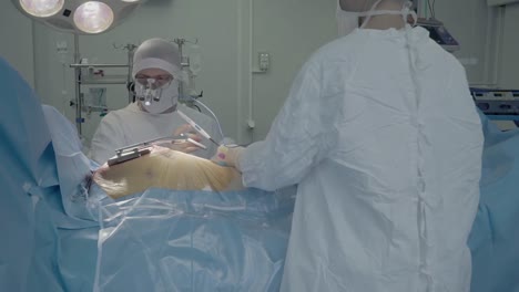 medical staff during the operation