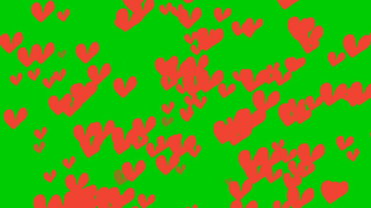 심장 모양 애니메이션 4k 녹색 스크린 로맨틱 발렌타인 데이 컨셉