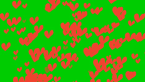 el amor en forma de corazón animación 4k en pantalla verde. concepto romántico del día de san valentín