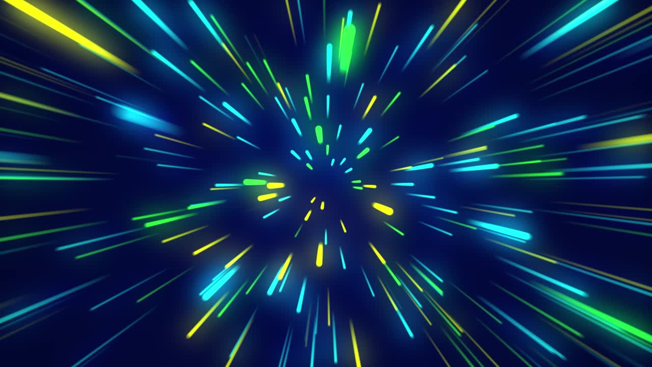 추상적인 배경: 다채로운 네온 선