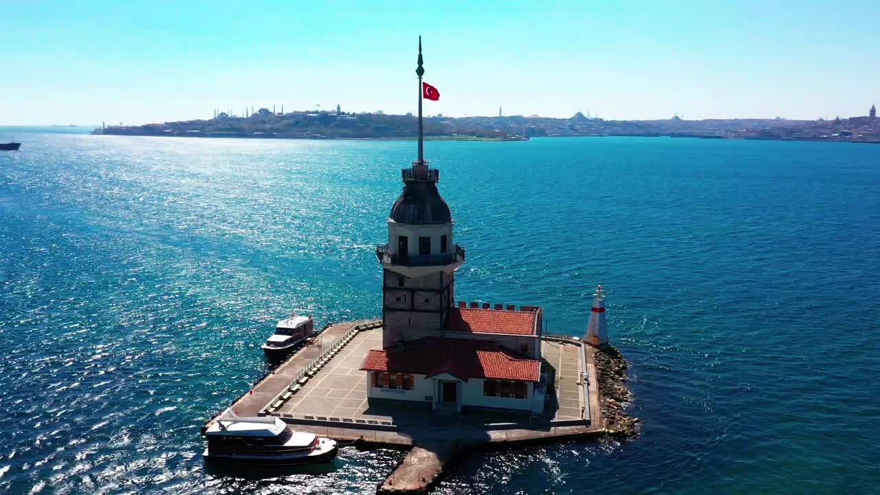 Estambul Kiz Kulesi, Torre de la Doncella. Imágenes aéreas.