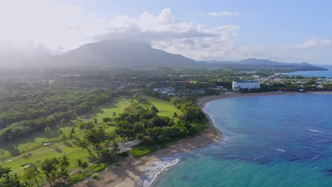 scenic playa dorada golf course right next to caribbean coastline