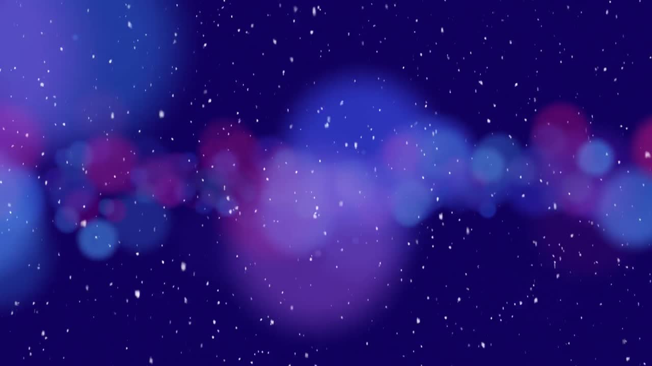 크리스마스 요정 불빛과 눈이 떨어지는 애니메이션