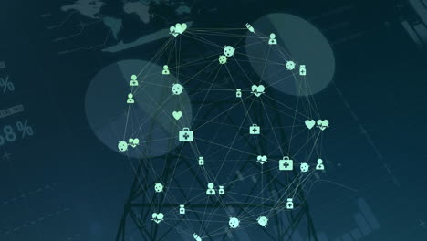 a digital network map showcases global connections