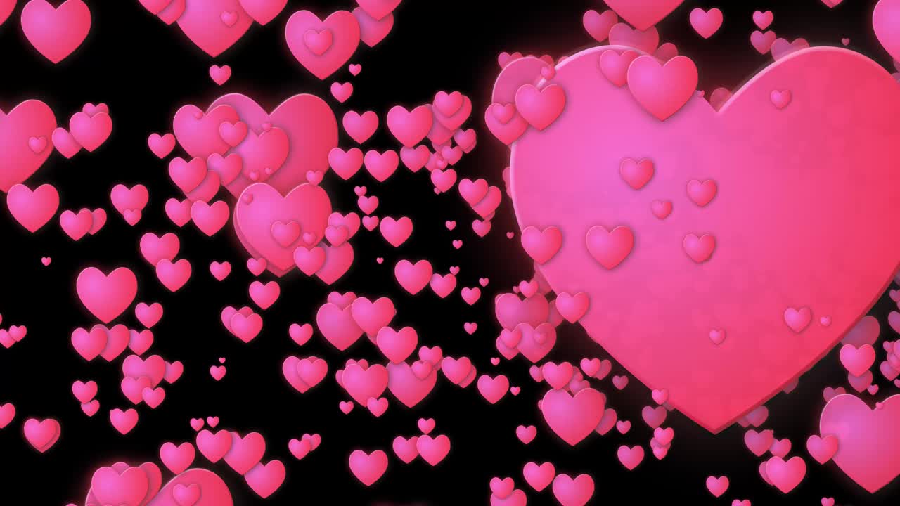 심장 마크 입자 애니메이션 모션 그래픽