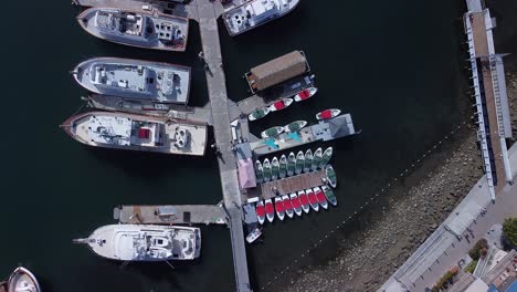 Alquiler-De-Botes-Ecológicos,-Vista-Aérea-De-Aterrizaje-Hm