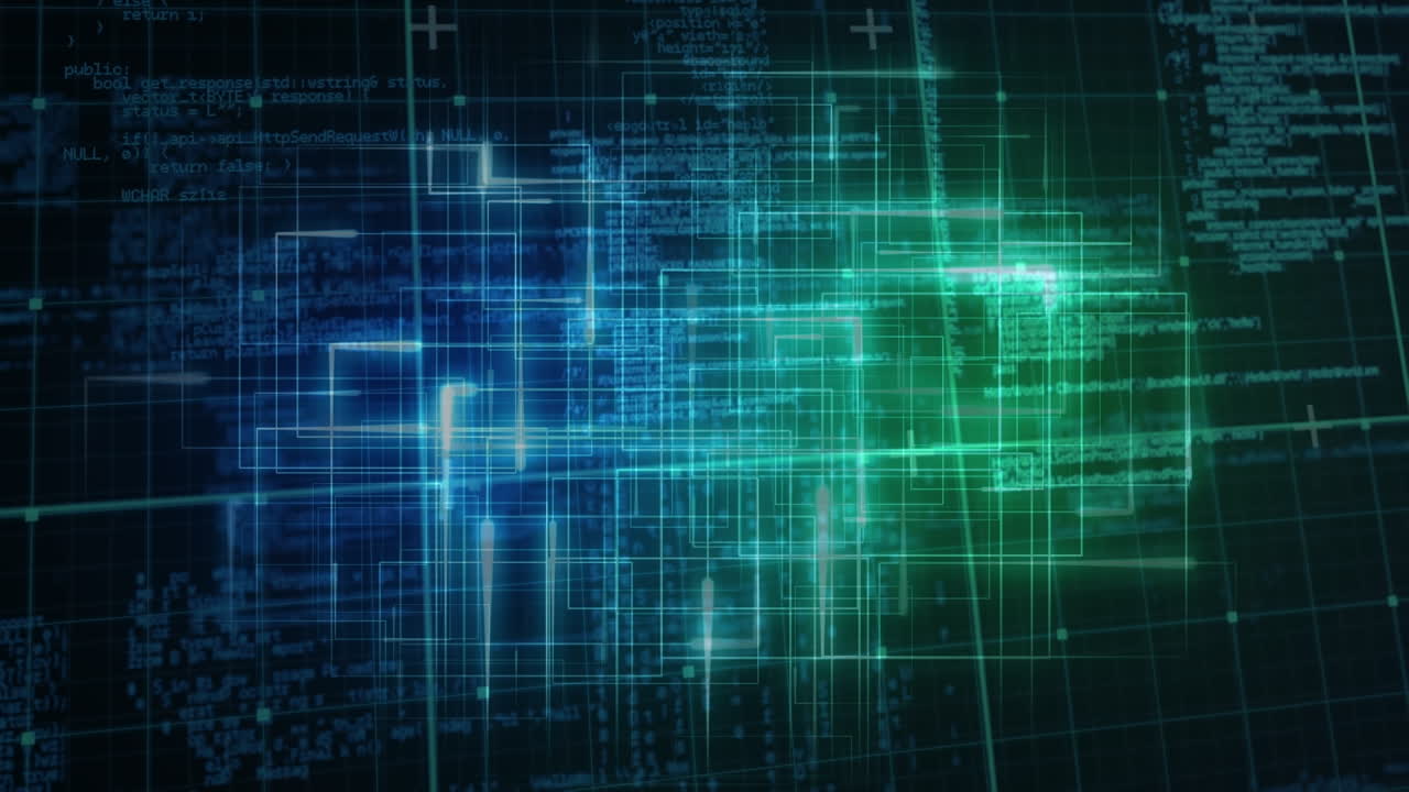 Animation of gloving grid and data processing