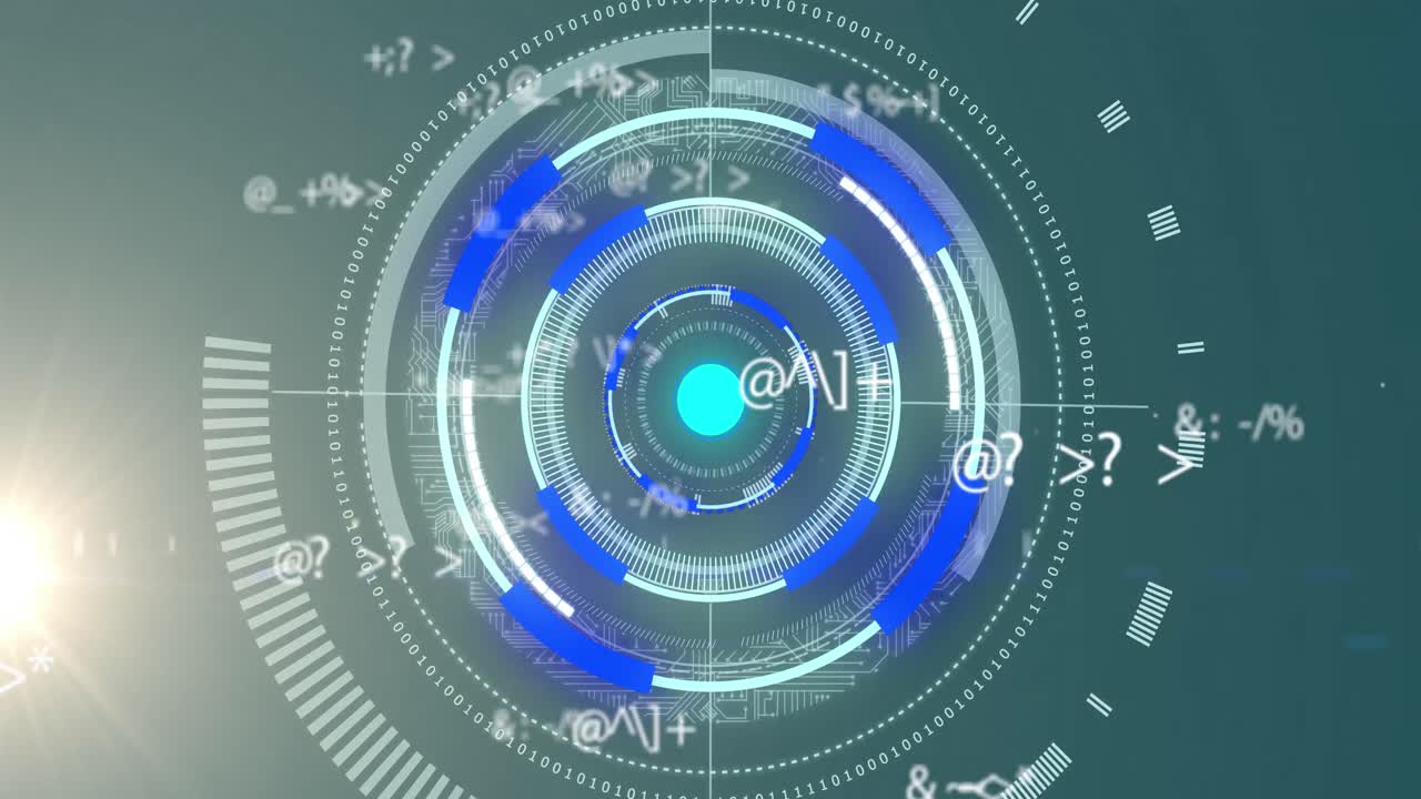 범위 스캐닝과 데이터 처리의 애니메이션